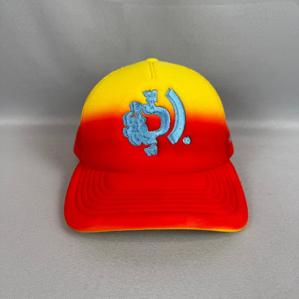Denim Tears x BSTROY Adjustable Trucker Hat Mens Red Yellow One Size Rare NWOT